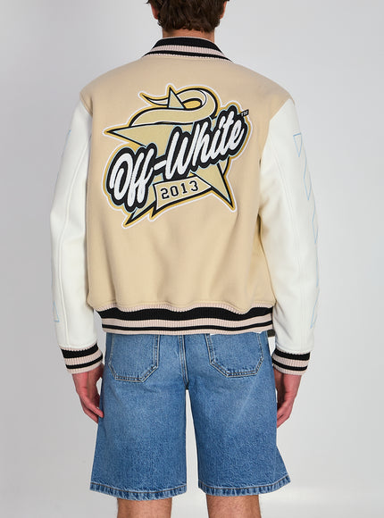 Off White Varsity Bomber Jacket