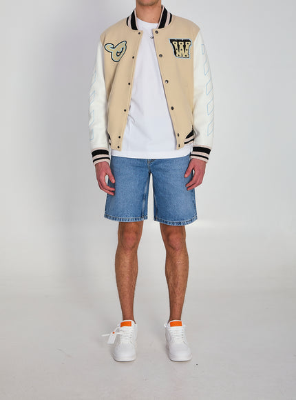 Off White Varsity Bomber Jacket
