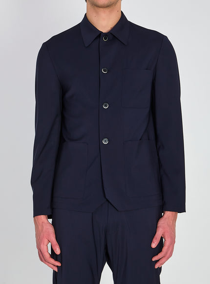 Barena Visal Tropical Overshirt Blue