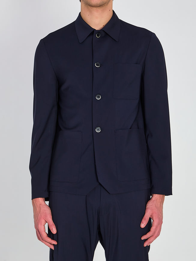Barena Visal Tropical Overshirt Blue