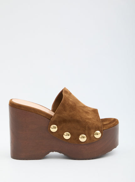 Gianvito Rossi Ardèa Wedge Sandals Brown