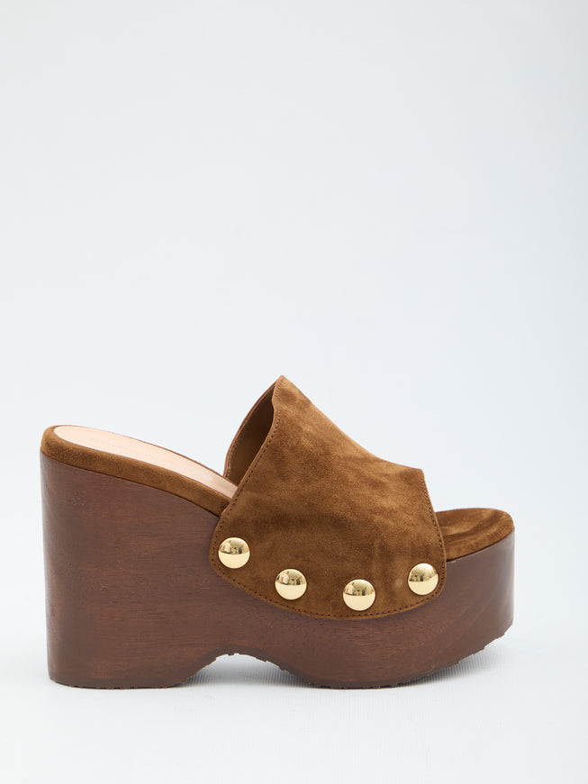 Gianvito Rossi Ardèa Wedge Sandals Brown