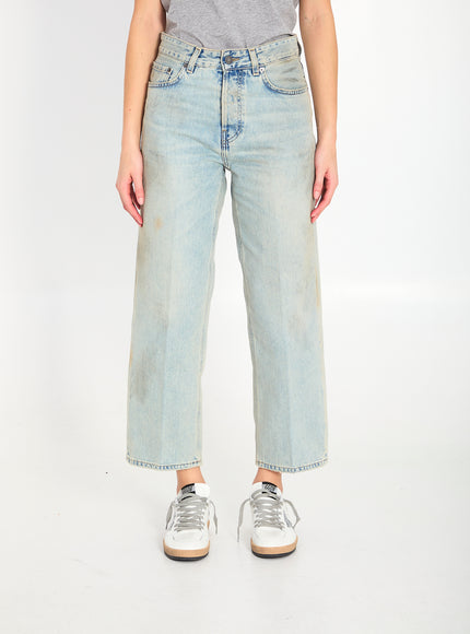 Haikure Betty Soft Stained Sky Denim Pants Light Blue