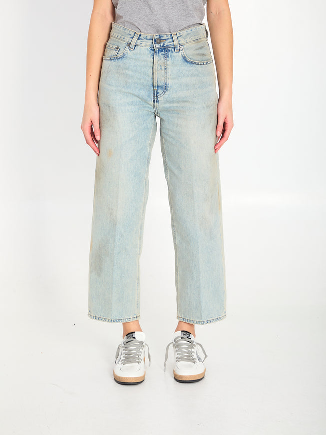 Haikure Betty Soft Stained Sky Denim Pants Light Blue