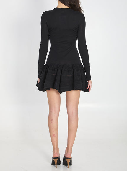 Alaia Wool Crinoline Mini Dress
