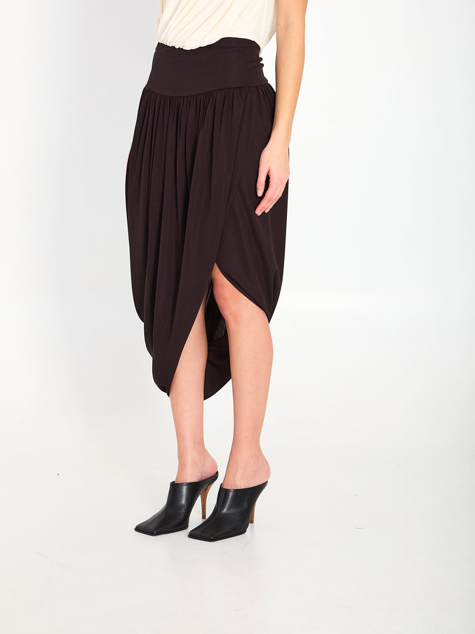 Alaia Twisted Midi Skirt