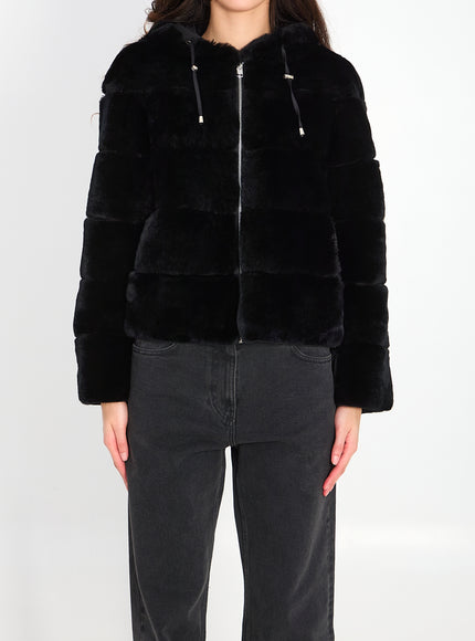 Yves Salomon Reversible Green Fur 36 Black