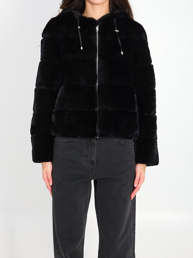 Yves Salomon Reversible Green Fur 36 Black