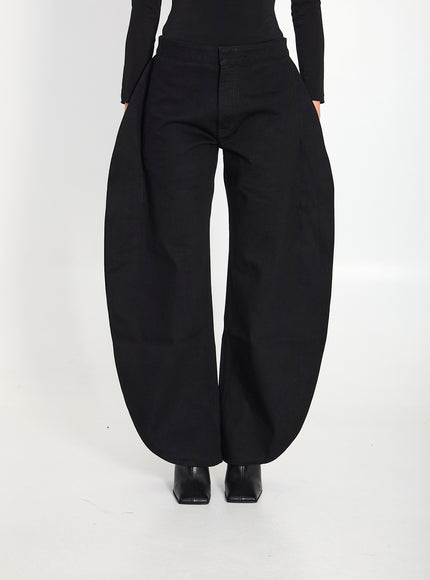 Alaia Petals Denim Jeans Black