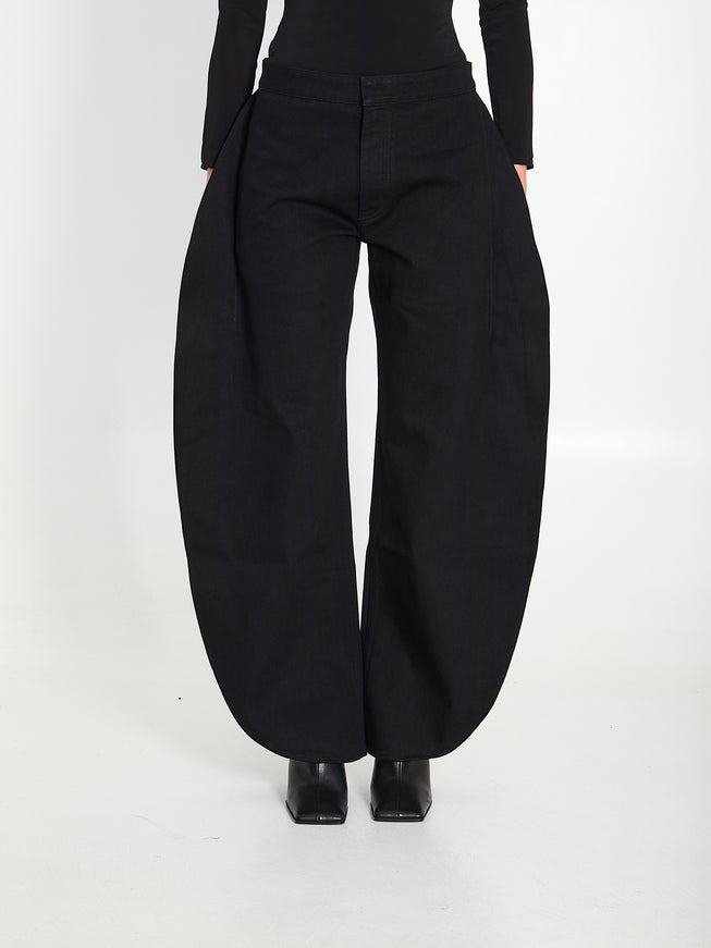 Alaia Petals Denim Jeans Black
