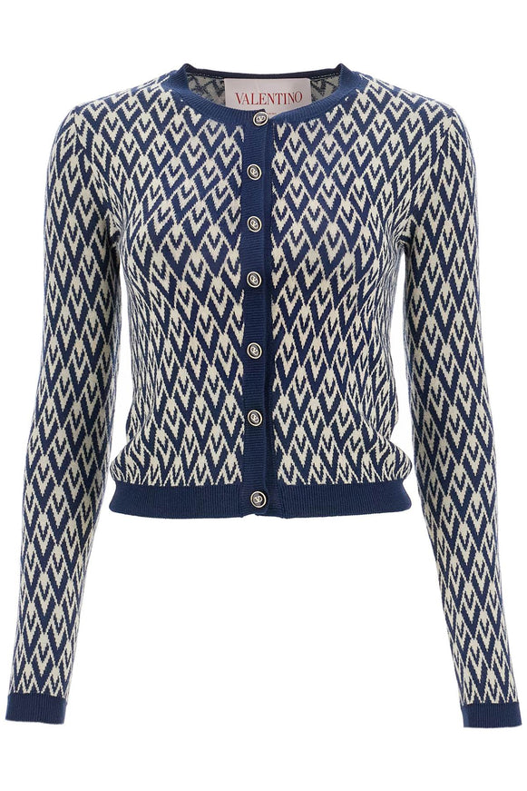 Valentino Garavani Ida Toute La V Pattern Cardigan