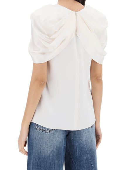 Stella McCartney satin blouse with petal sleeves