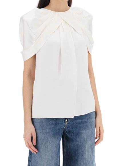 Stella McCartney satin blouse with petal sleeves