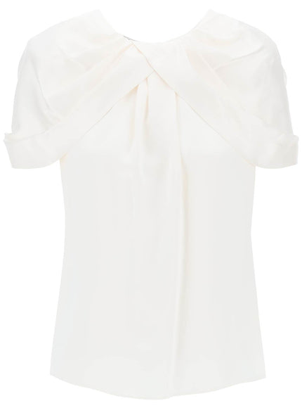 Stella McCartney satin blouse with petal sleeves