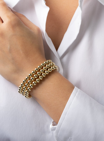 Zoe Lev 6mm Bead Bracelet Stack