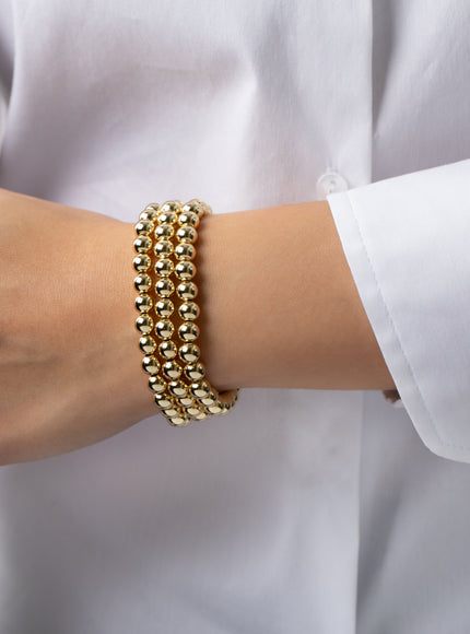 Zoe Lev 6mm Bead Bracelet Stack