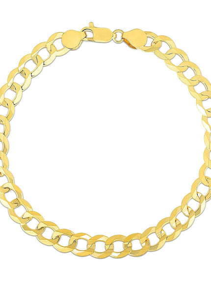 7.0mm 10k Yellow Gold Curb Bracelet - Ellie Belle