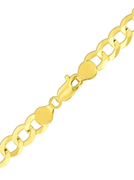 7.0mm 10k Yellow Gold Curb Bracelet - Ellie Belle