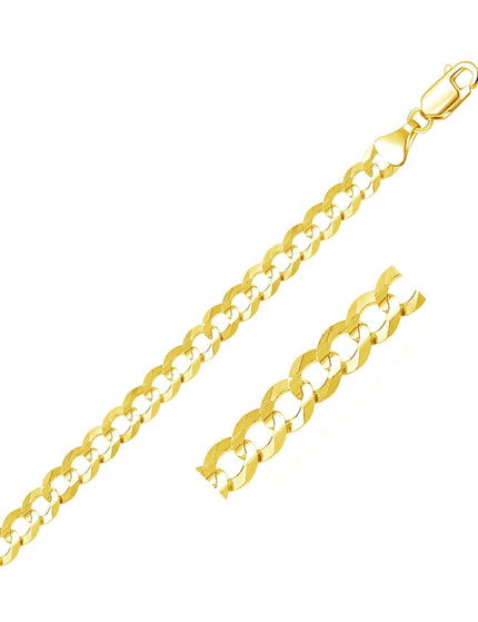 7.0mm 10k Yellow Gold Curb Chain - Ellie Belle