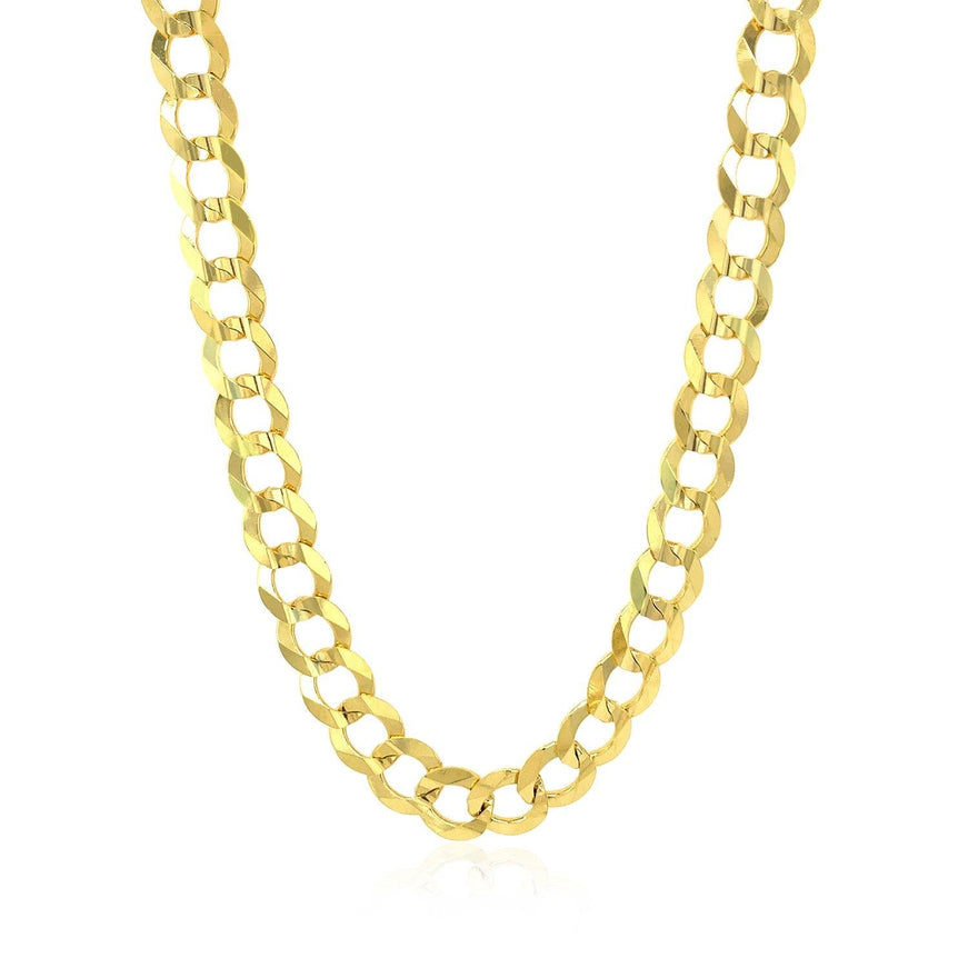 7.0mm 10k Yellow Gold Curb Chain - Ellie Belle