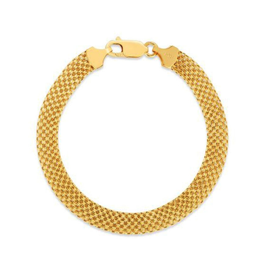 7.0mm 14k Yellow Gold Bismark Bracelet - Ellie Belle