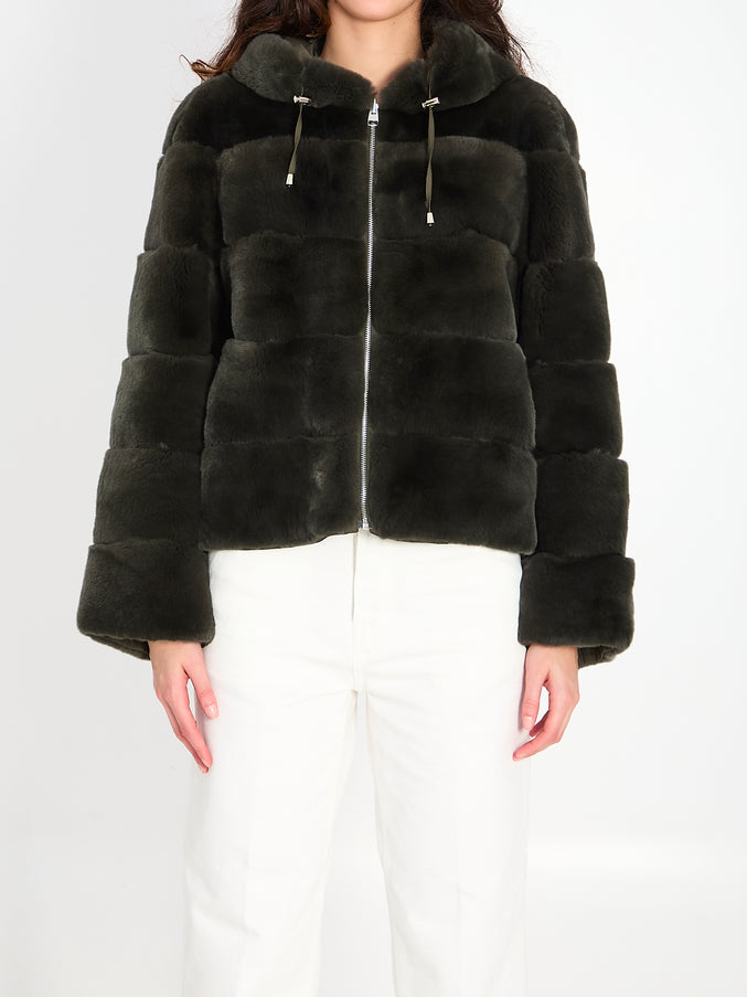 Yves Salomon Reversible Green Fur 38 Green