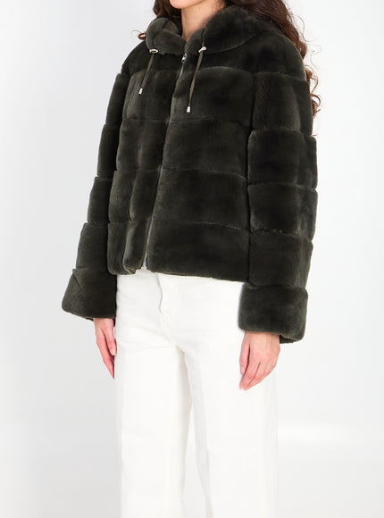 Yves Salomon Reversible Green Fur
