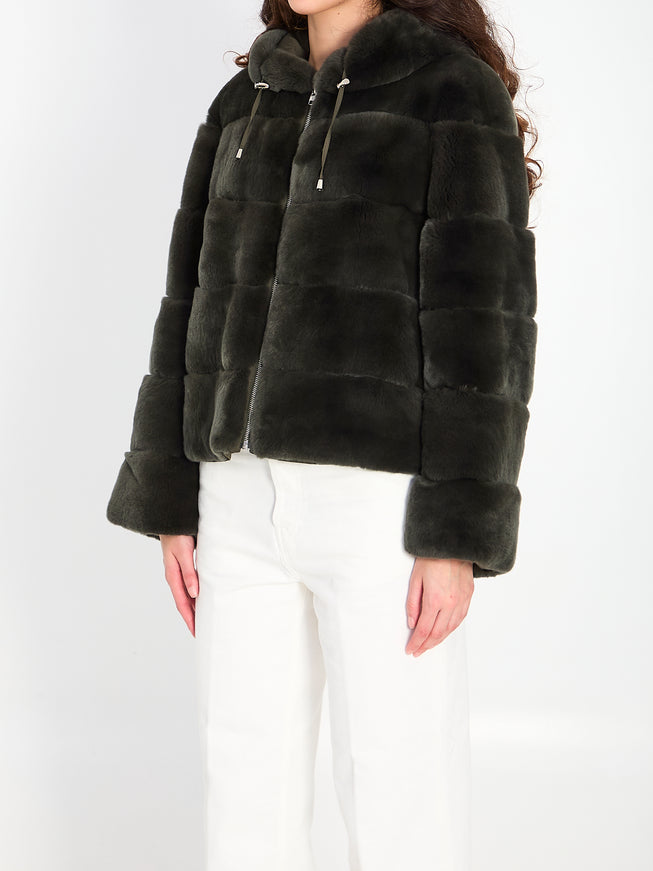 Yves Salomon Reversible Green Fur