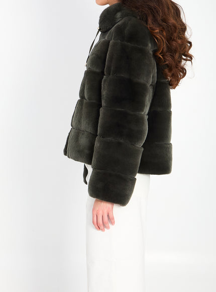 Yves Salomon Reversible Green Fur