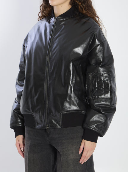 Salvatore Santoro Leather Bomber Jacket