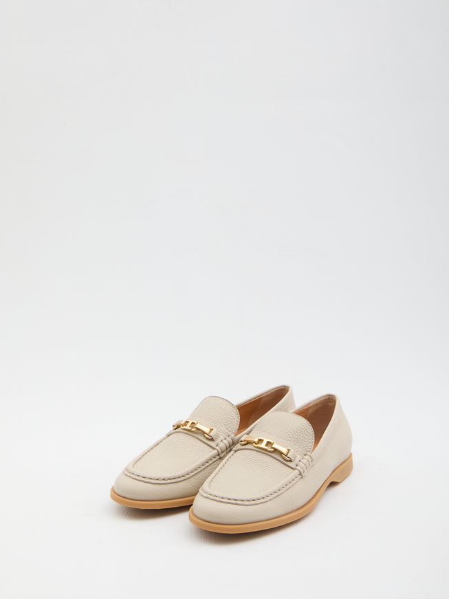 Tod's Hammered Leather Loafers