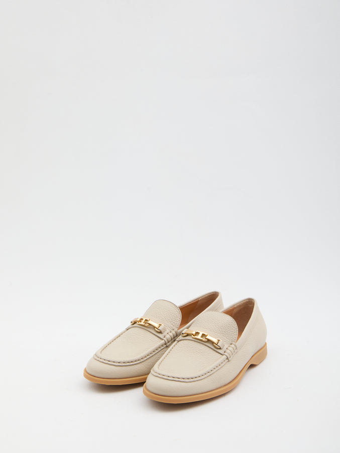 Tod's Hammered Leather Loafers