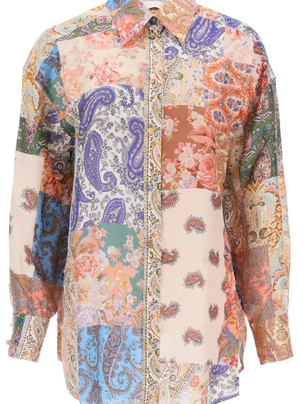 Zimmermann devi manstyle silk shirt