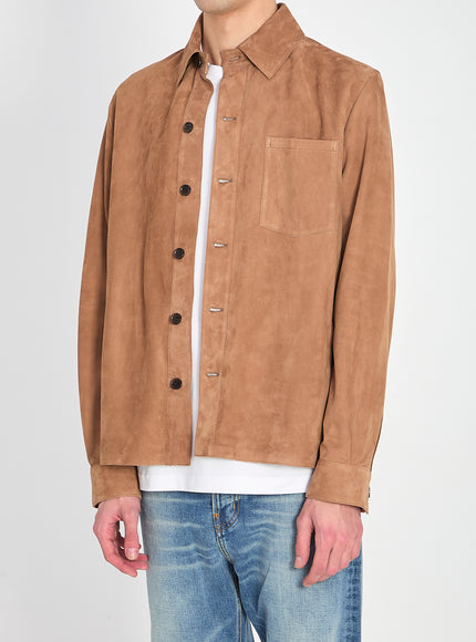 Arma Overshirt In Suede Leather