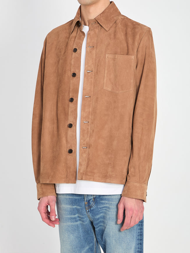 Arma Overshirt In Suede Leather