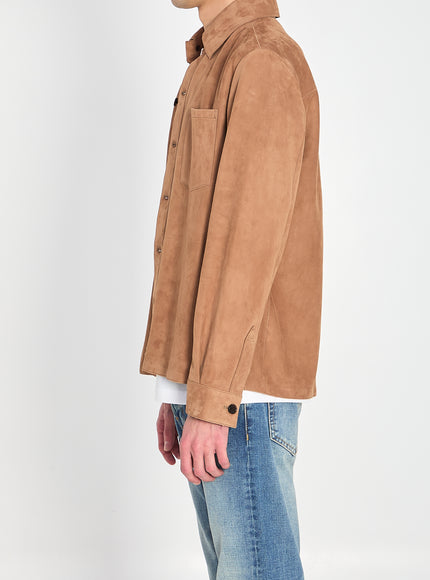 Arma Overshirt In Suede Leather