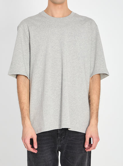 Ami Paris T-shirt In Cotton Jersey Grey