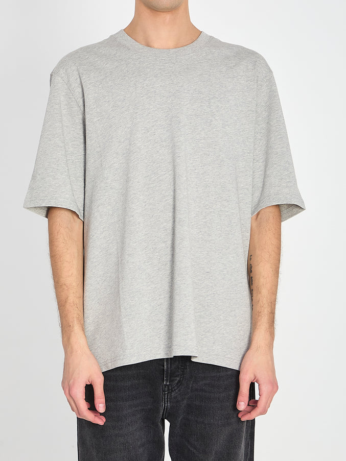 Ami Paris T-shirt In Cotton Jersey Grey