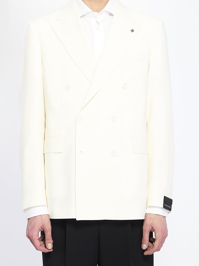 Tagliatore Jacket In Virgin Wool Super 120s Cream