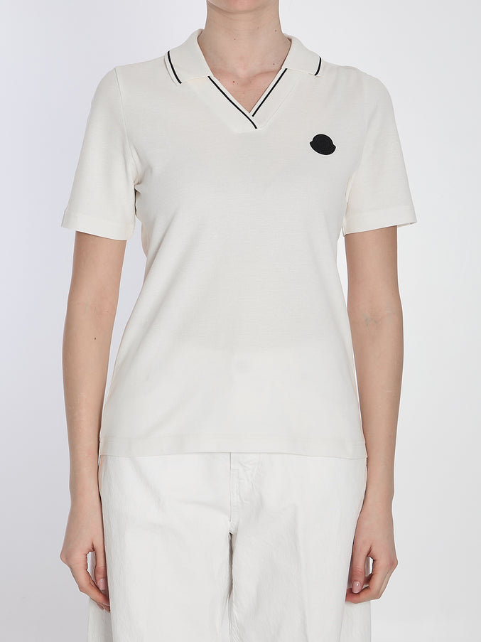 Moncler Pacth Polo White