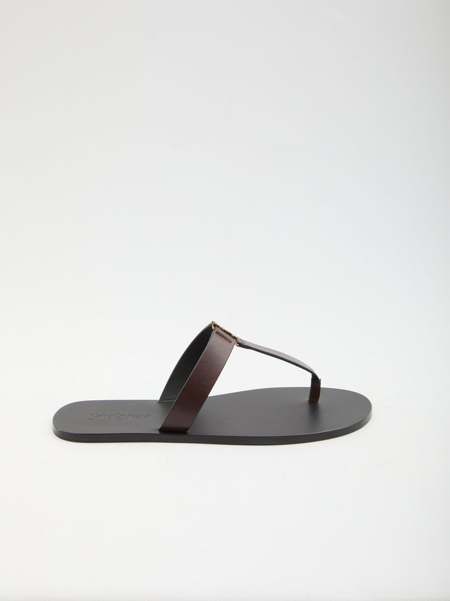 Saint Laurent Babylone Sandals Brown