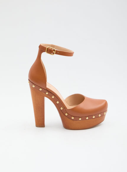 Chloe Lola Platform Pumps Brown