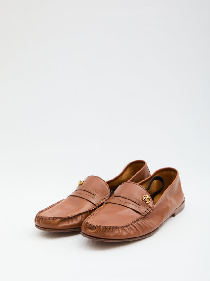 Versace Medusa Leather Loafers