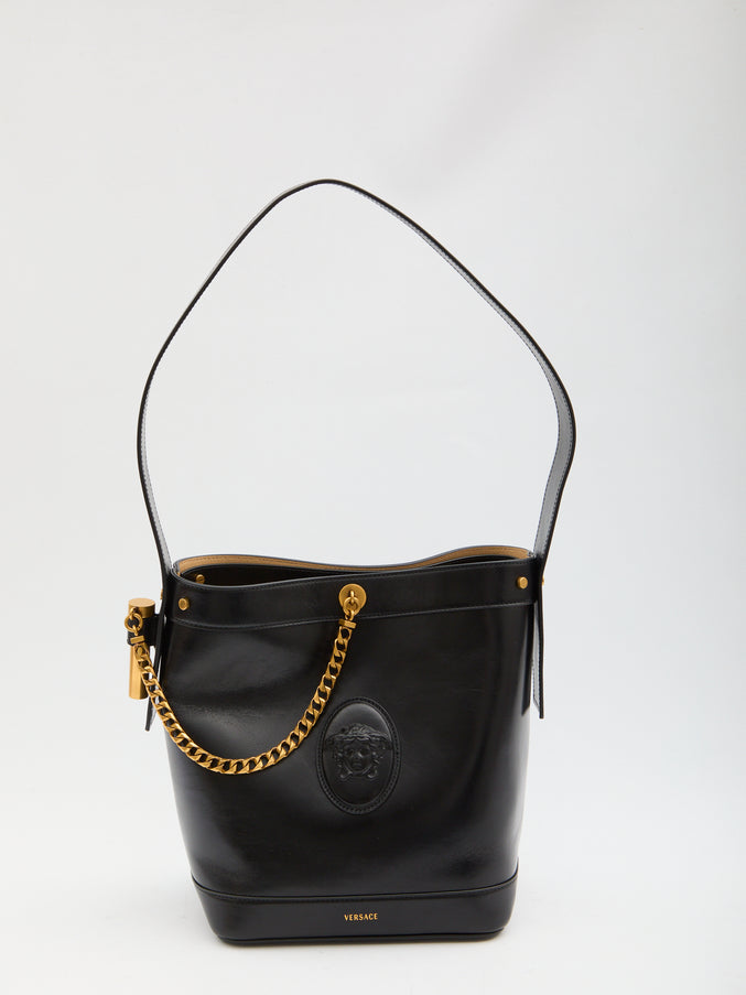 Versace Medusa Bucket Bag QT Black