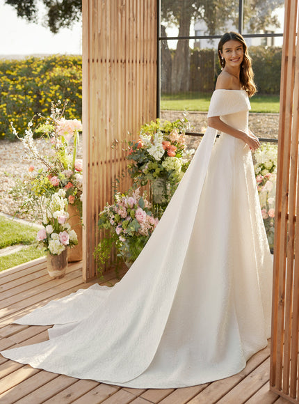 Rosa Clará Couture Camir Vera Brocade A-Line Wedding Gown