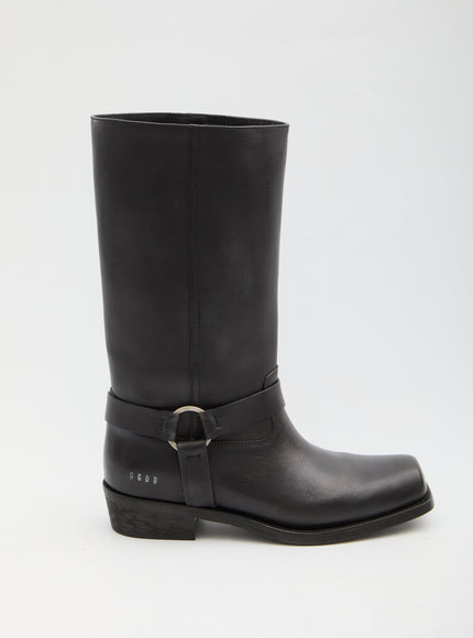 Golden Goose High Biker Boots Black