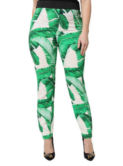 Dolce & Gabbana Banana Leaf Print Cigarette Pants