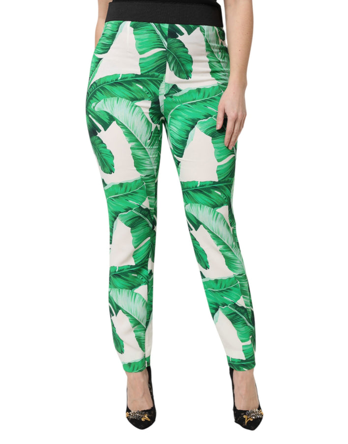 Dolce & Gabbana Banana Leaf Print Cigarette Pants