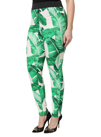 Dolce & Gabbana Banana Leaf Print Cigarette Pants