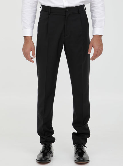 Tonello Black Wool Trousers Black
